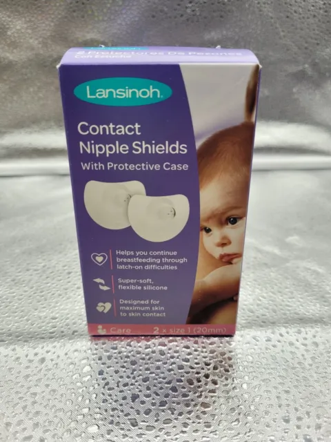 Contact Nipple Shields with Carrying Case, 2 Pack, Size, 20 mm