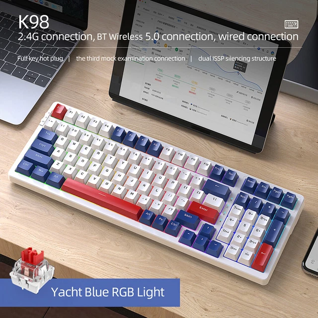 K98 MECHANICAL KEYBOARD Triple Mode Wireless Mechanical Keyboard for