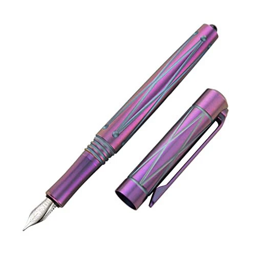 Titanium Fountain Pen with Glass Breaker Tool, Deluxe Signature Fountain Pen