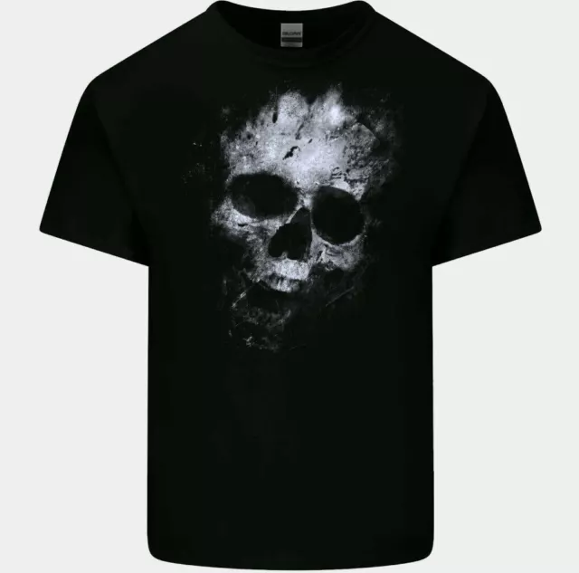 Terror Skull T-Shirt Mens Gothic Biker Heavy Metal Rock Music Motorbike Tee Top
