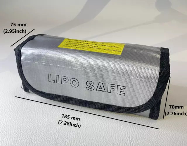 LIPO BAG fireproof insifugation bag; charge batteries RC explosionproof 185x75x70mm