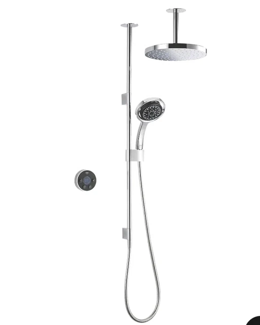 MIRA PLATINUM DUAL Ceiling Fed Shower Pumped 1.1796.005 With Fittings