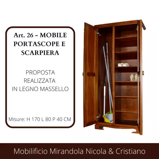 Art. 09 - ARMADIO SCARPIERA ALTO IN LEGNO - Mobilificio Mirandola