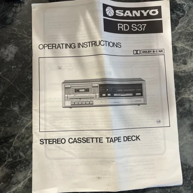 SANYO RD S37 STEREO COMPONENT SYSTEM  ORIGINAL Operating