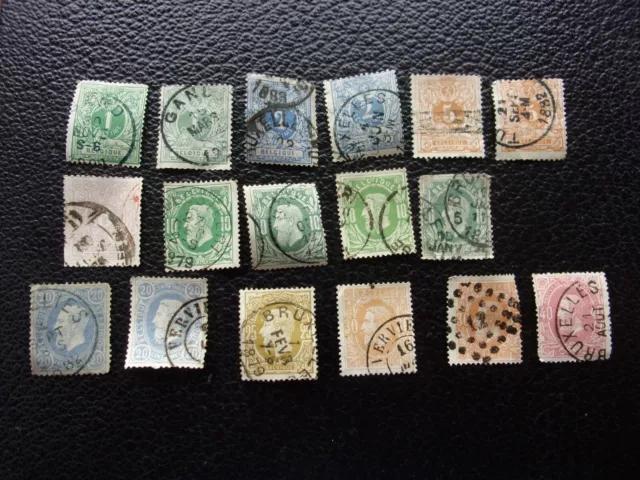 BELGIQUE - timbre yvert/tellier n° 26/34 obl (3 timbres aminci) (cyn26)