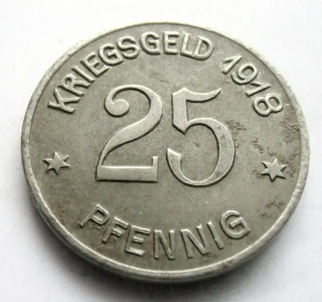 (791) Rare Notgeld Coin 25 Pfennig  -   1918  -  City  Of Coblenz