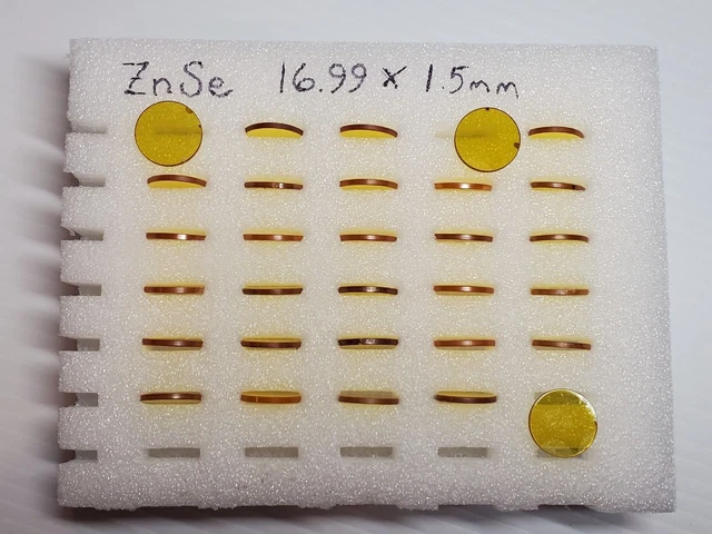 30 PC LOT ZnSe Zinc Selenide IR Infrared Windows Optics 2nds Quality 16.99 x 1.5