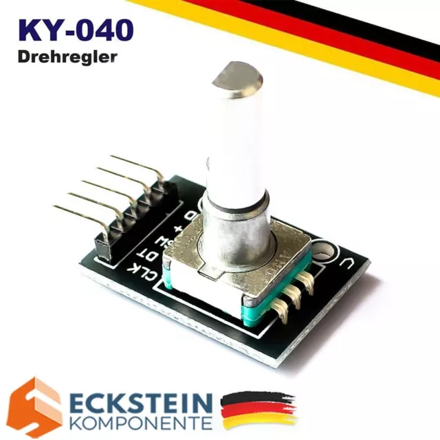 KY-040 Rotary Encoder Modul Potentiometer Drehregler for Arduino Raspberry Pi