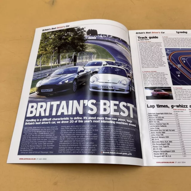 Autocar magazine 27/7/2004 featuring Britain's Best Driver's Car, BMW, Mercedes 3