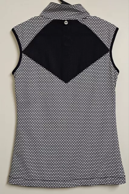 Lorna Jane Ladies Size Medium Vest Black & White Sleeveless Shirt Pre-Owned 2