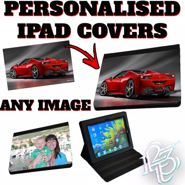 ipad Cover Covers Cases Case Leather - All Versions Personalised Custom Gift