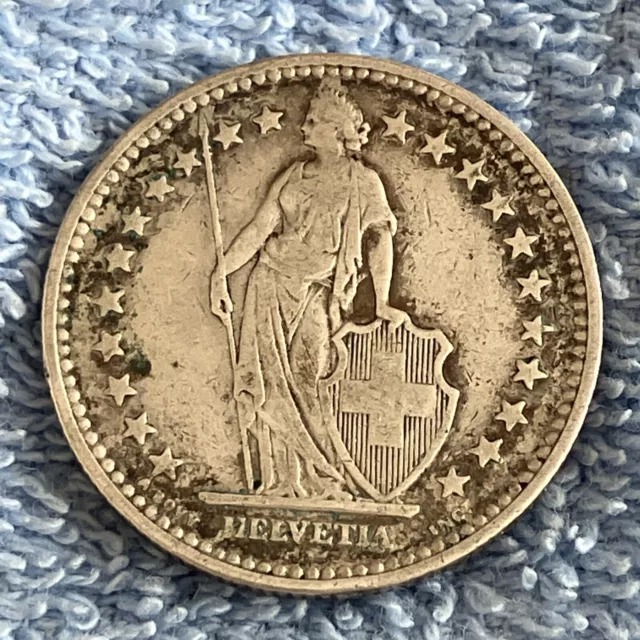 Suisse Pièce De 2 Francs De 1894 A Helvetia En Argent 2