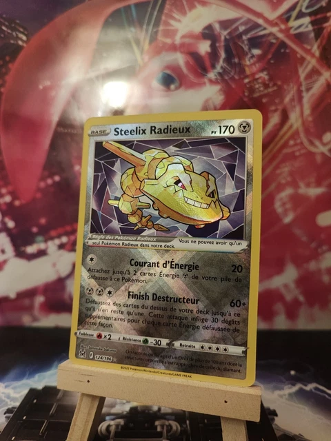 CARTE POKÉMON STEELIX Radieux 124/196 #1 EB11 - Origine Perdue NEUF FR