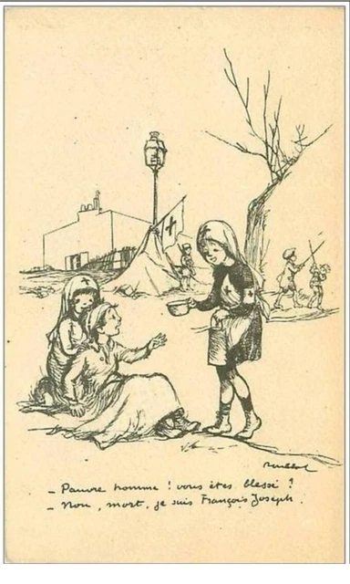 ILLUSTRATEURS.POULBOT.n° 39.PAUVRE HOMME.VOUS ETES BLESSE.NON, MORT.JE SUIS FR