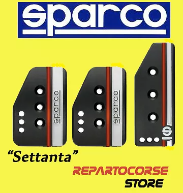 Pedaliera Set pedali Tuning SPARCO "SETTANTA" Black