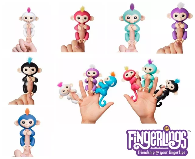 WOWWEE Interactive Finger Monkey lings 100% Authentic with Free Gift Sticker