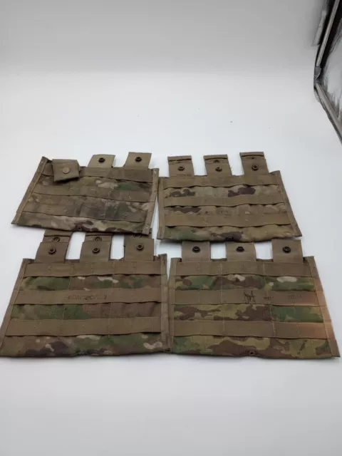 4 USGI Multi Camuflaje Ocp Molle II Triple Revista Bolsas - Lado X Lado