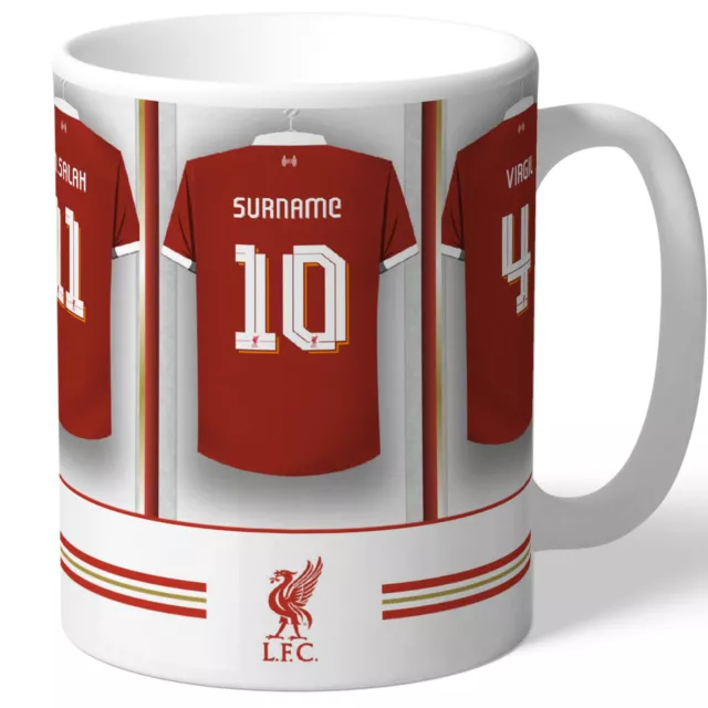 PERSONALISED Liverpool Mug. Shirt Name. Gift Idea For LIVERPOOL FC Fan Supporter