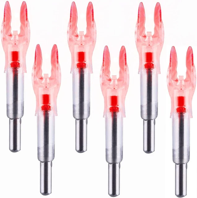 KEAUP Lighted Nocks X/5.2Mm 6 PCS LED Arrow Nock Universal for Arrows with .204
