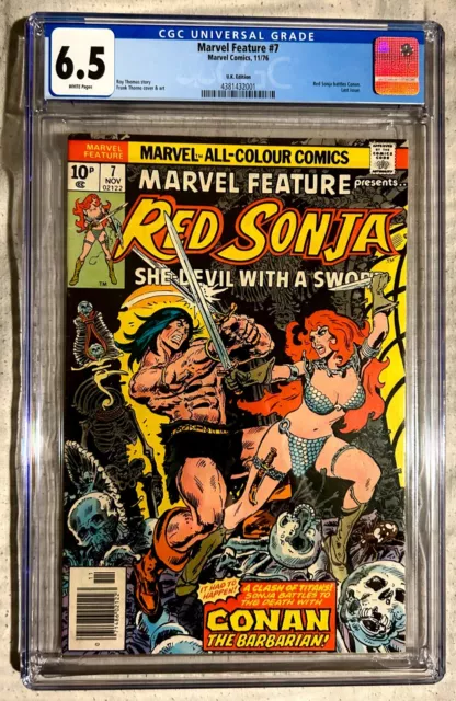 Marvel Feature 7 presents RED SONJA  Marvel Comics 1976   CGC Graded UK Price
