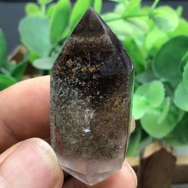 Natural Beautiful Hyaline Red Phantom Ghost Garden Quartz gem tip Crystal 29.7g 2