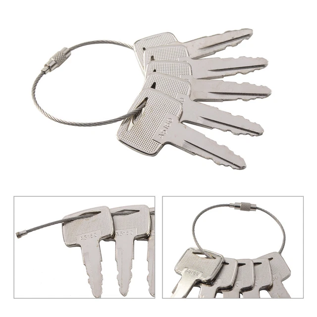 Ignition Keys Fit Mitsubishi Caterpillar Forklift Metal #A5160 91A07-01910 5pcs