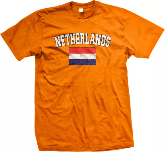 Netherlands Flag National Holland Nederlands Oranje Soccer Football Mens T-shirt