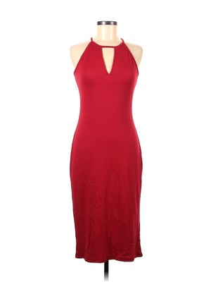 NWT Vicky And Lucas Women Red Casual Dress M