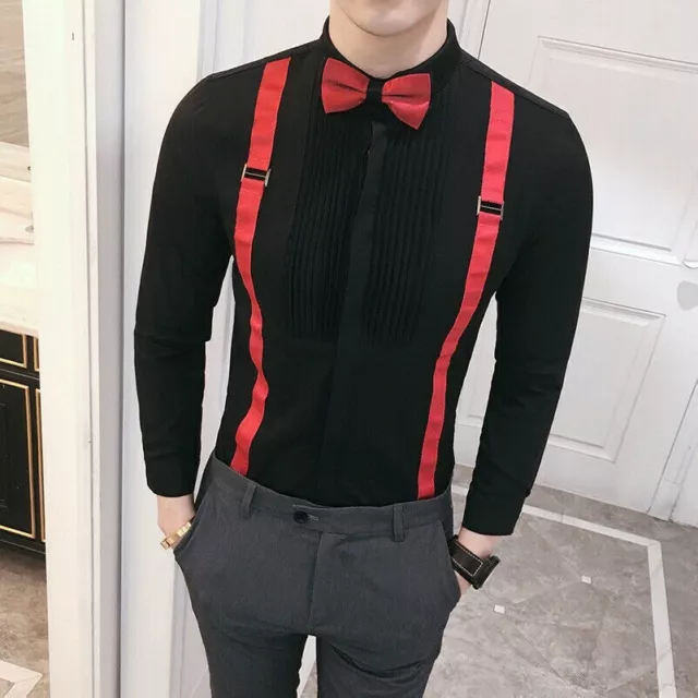 Chemise noir sales et rouge homme