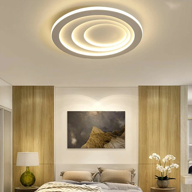Modern Elegant Round Pendant Light Fixture Ceiling Hanging Lamp LED Chandelier
