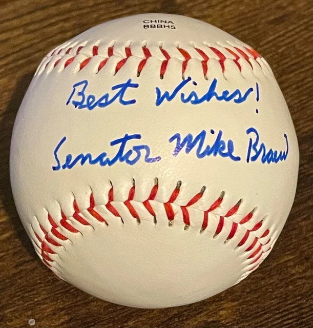 Mike Braun signed baseball U.S. Senator Indiana Governor Candidate