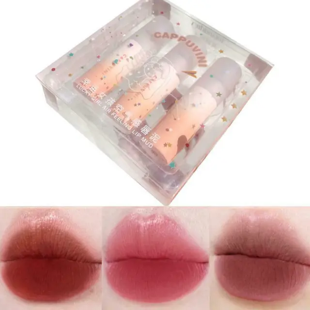 Lip Gloss Waterproof Liptint Matte Korea Lipstick Set Gifts Velvet Lasting