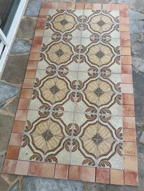 carrelage vintage italien 32 carreaux grès émaillé 20*20cm (1.28m²) années 70