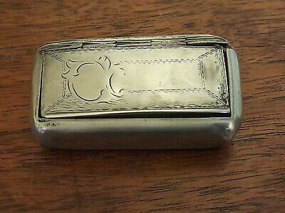 Early continental silver snuff box. C1800
