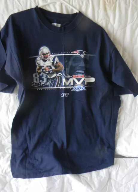 Reebok DEION BRANCH, MVP Super Bowl XXXIX Shirt NEW ENGLAND PATRIOTS L