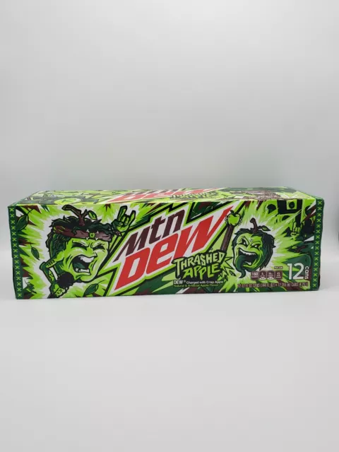 2021 Full Mountain Dew Mtn Dew Cans Thrashed Apple 12 Pack Discontinued Mt Dew