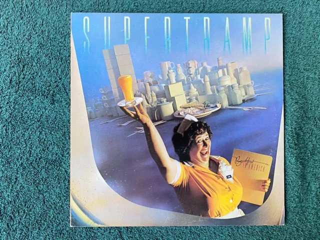 ORIG. SUPERTRAMP - BREAKFAST IN AMERICA - A&M SP-3708 (1979 LP w/lyrics sleeve)