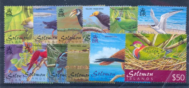 Solomon Islands 2001 Birds Definitives Sg976/987  Mnh