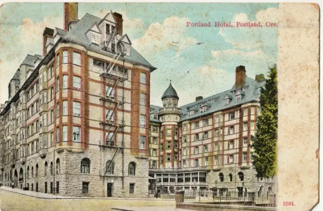 Portland Hotel-Portland, Oregon OR-antique 1929 posted German postcard