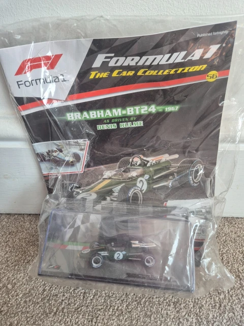 Voiture Miniature 1:24 Brabham BT24 (Denis Hulme 1967) - Hachette/Centauria - Neuf (blister Ridé)