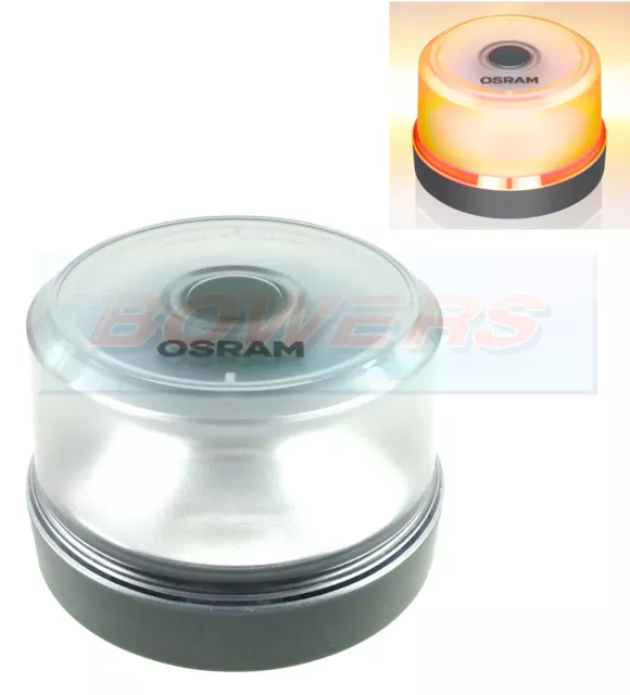 Osram Led Guardian Road Flare Battery Powered Magnetic Amber Led Flashing Beacon