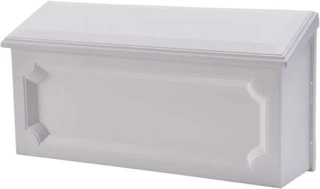Gibraltar Mailboxes Windsor Small Capacity Rust-Proof Plastic White, Wall-Mount