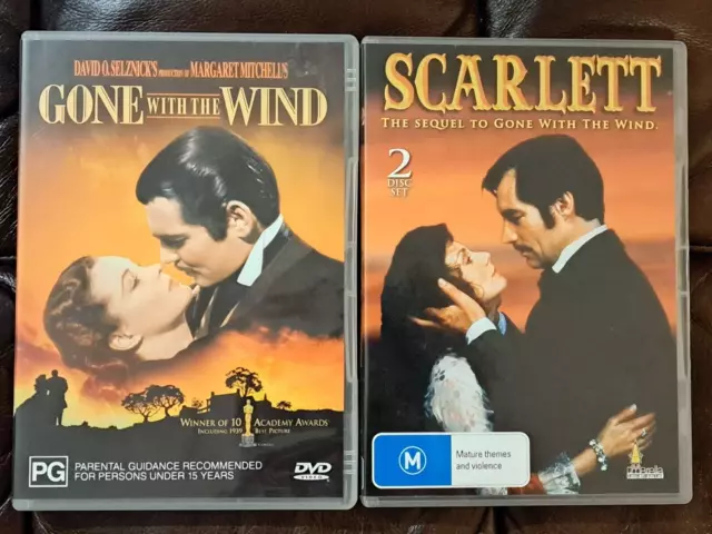 DVD MOVIES GONE With the Wind & Scarlett on 3 discs $5.00 - PicClick AU