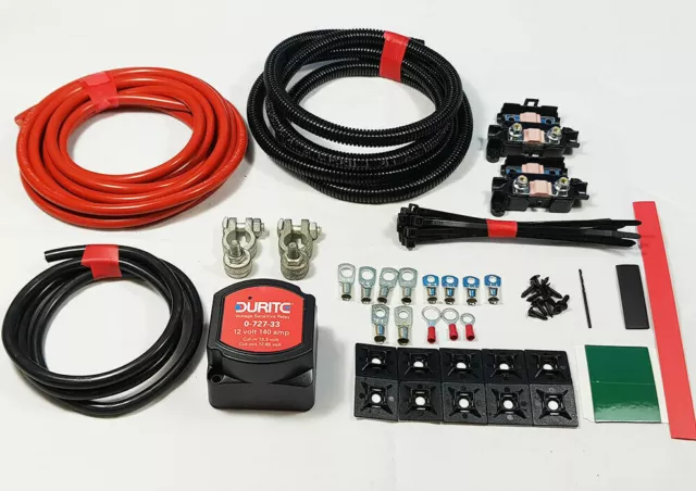 Split Charge Relais KOMPLETTES Kit - Bestseller - 12 V Camper 140A AMP Spannung 110 AMP