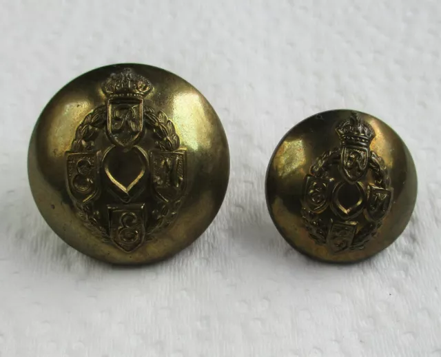 2X BRITISH ARMY:&R.E.M.E. OFFICER'S BRASS BUTTONS