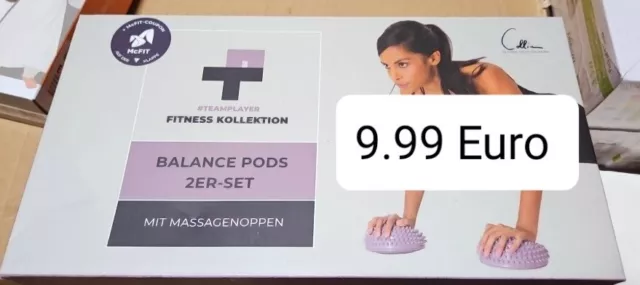 2 x Teamplayer Balance Pods Sport Massageköpfe  Balance-Igel Fitness Halbkugel