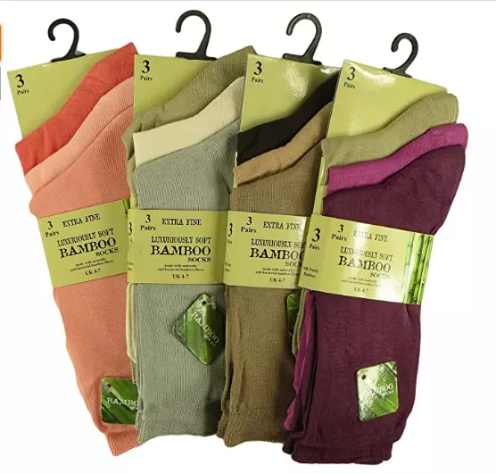 Ladies Luxuriously Soft Bamboo Socks UK 4-7 - EXTRA FINE!