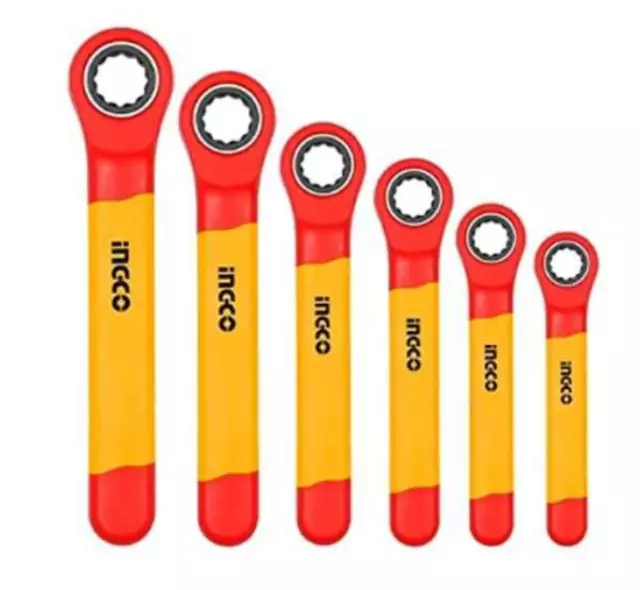 Ingco 6 Pieces Insulated Ratchet Wrench Set HKISPA0603