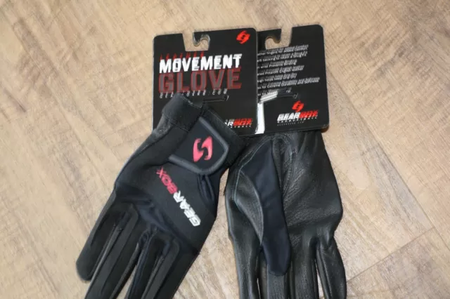 Gearbox Racquetball Glove. Movement. Black. Right Hand Extra Small Xs. 2 Gloves