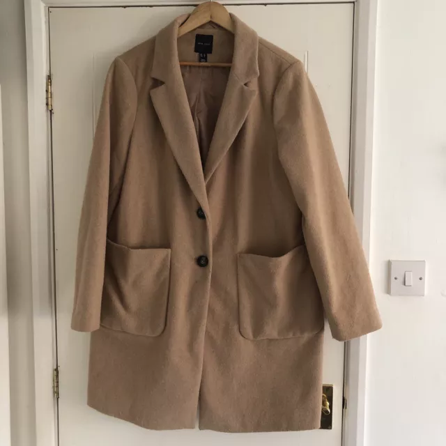 VINTAGE FINESSE CAMEL Long Coat MADE IN ENGLAND pure new wool